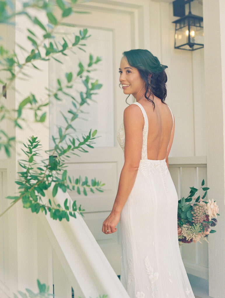 Bride at Belmond El Encanto Hotel. Photography by Natalie Bray.