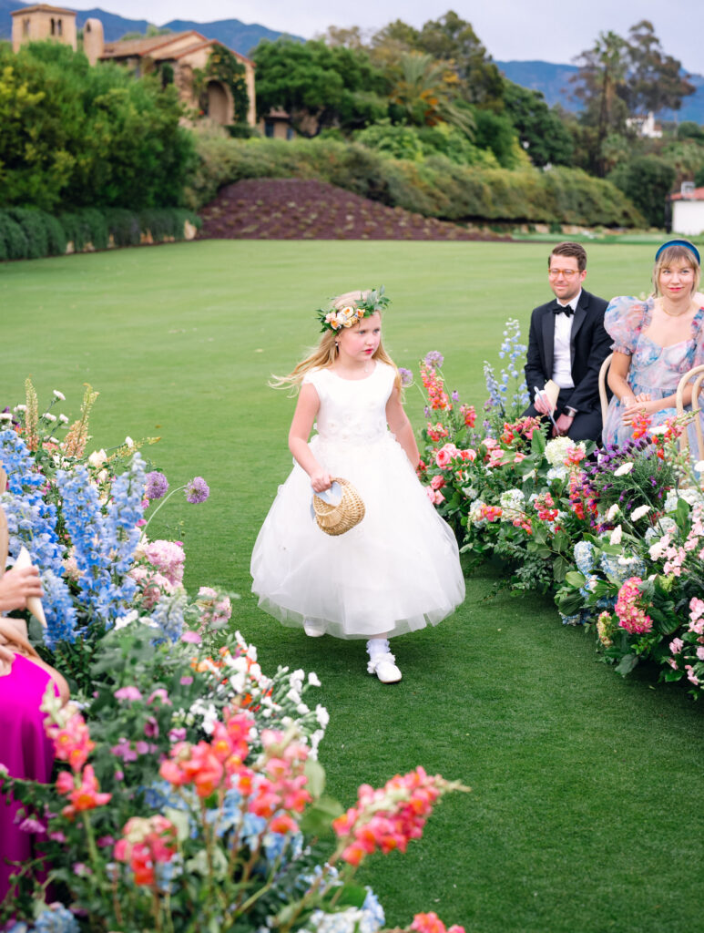 Colorful Floral-filled Wedding Ceremony at The Montecito Country Club