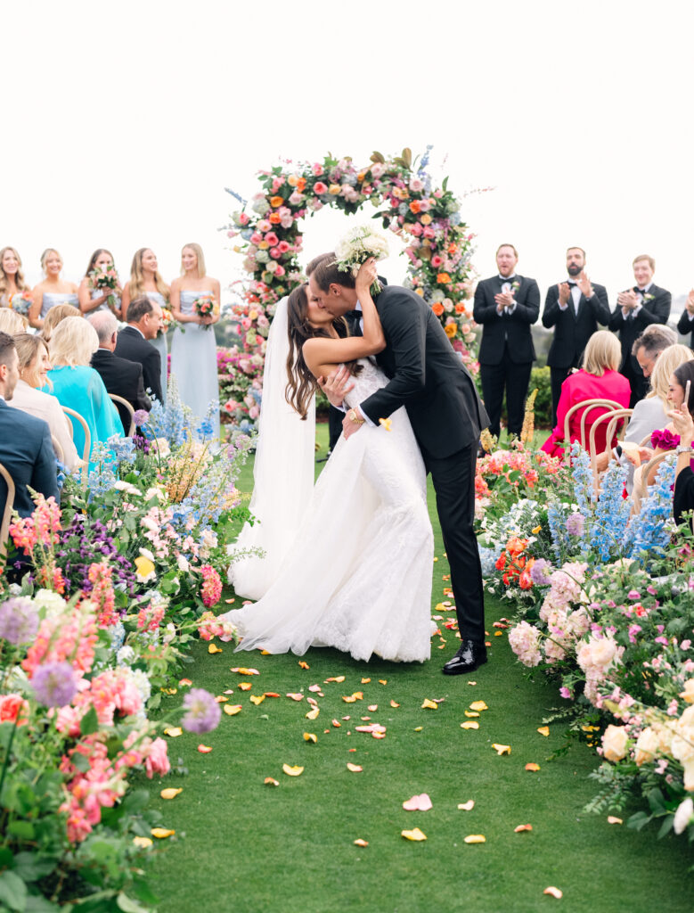 Colorful Floral-filled Wedding Ceremony at The Montecito Country Club