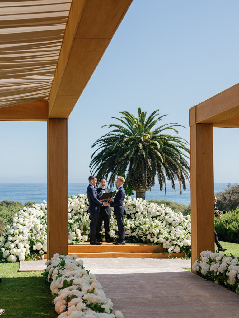 Ritz Carlton Bacara Wedding Ceremony with two grooms