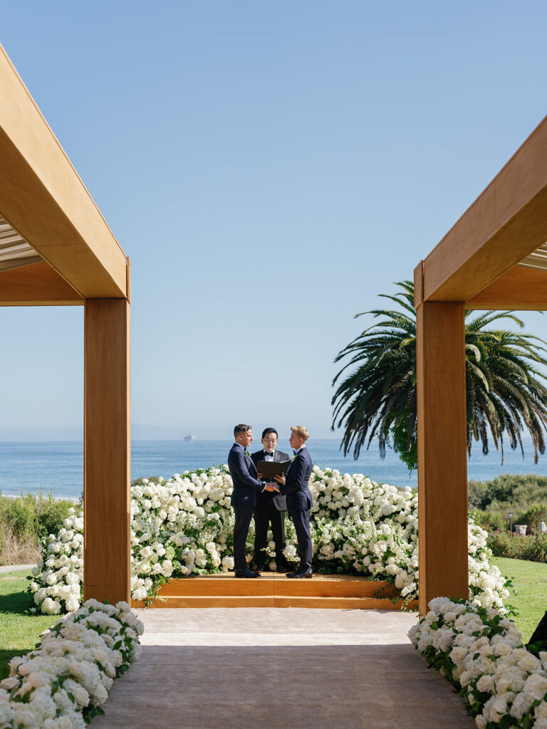 Ritz Carlton Bacara Wedding Ceremony with two grooms