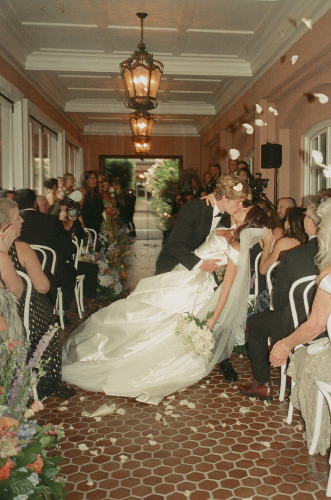 Wedding ceremony at Glenmere Mansion