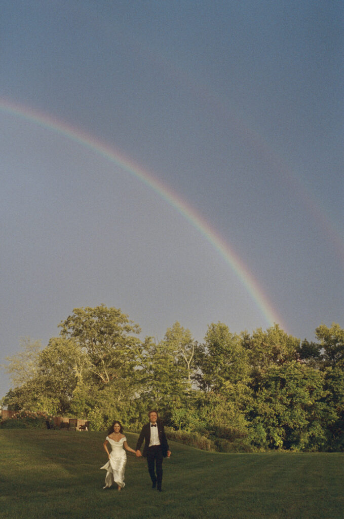 Rainbow at Glenmere Mansion Wedding
