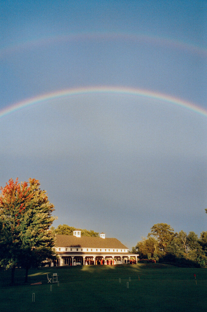 Rainbow over Glenmere Mansion Barn