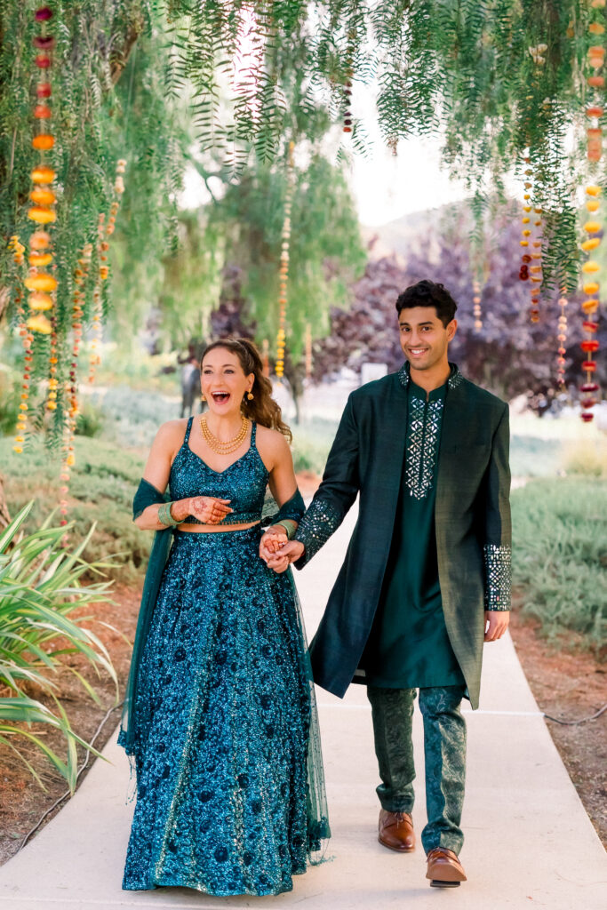 Sangeet bride and groom entrance