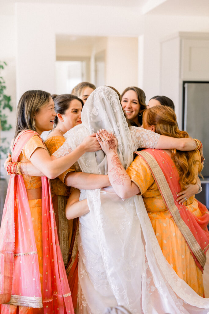 Indian Bridal fashion at multicultural wedding