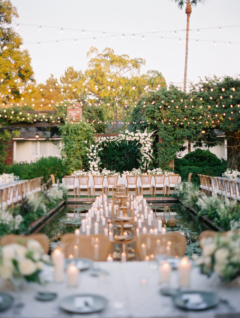 Belmond El Encanto lily pond reception