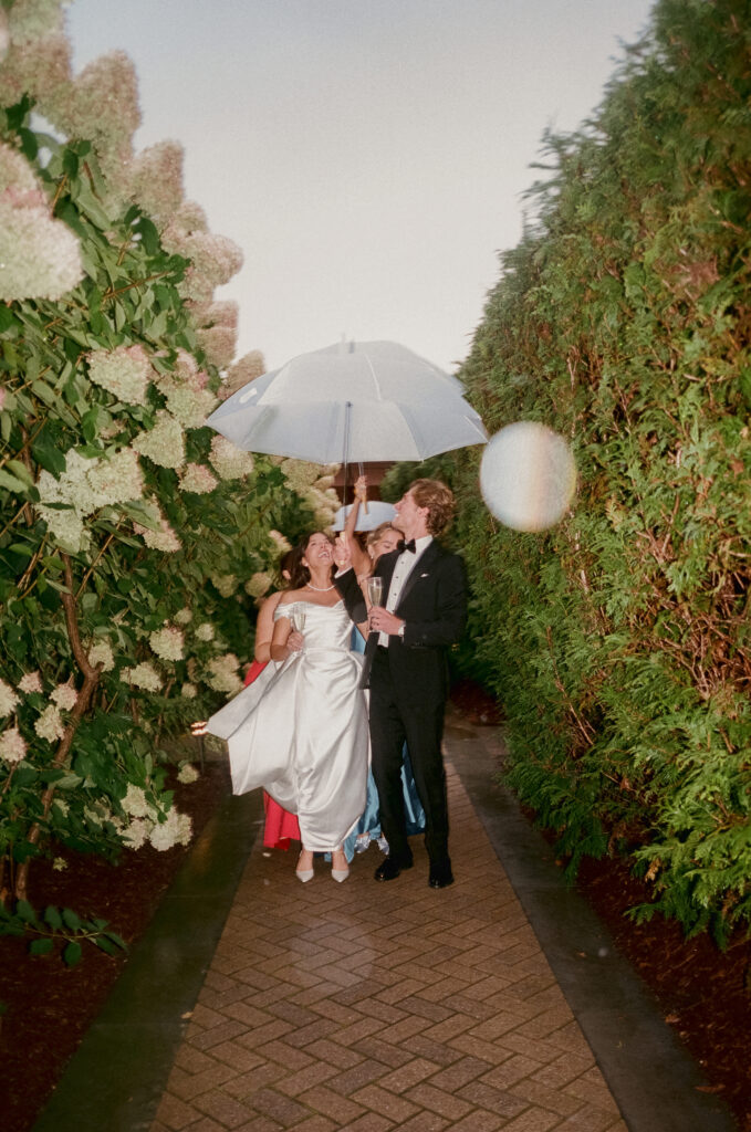 Wedding Film Photographer Sebastian Allen. Rainy wedding day film photograph