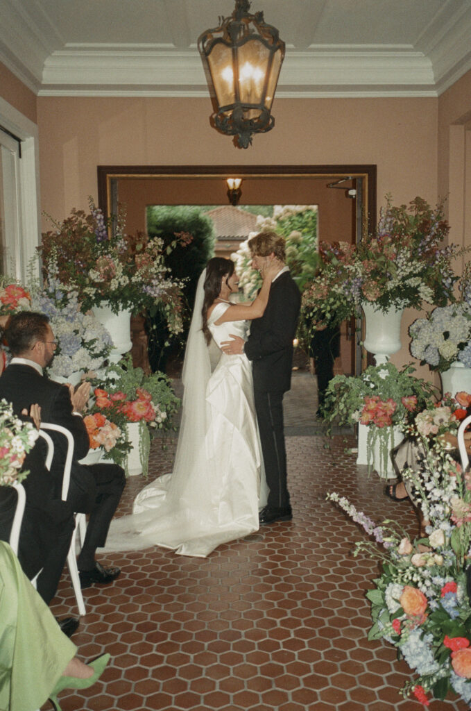 Wedding ceremony at Glenmere Mansion