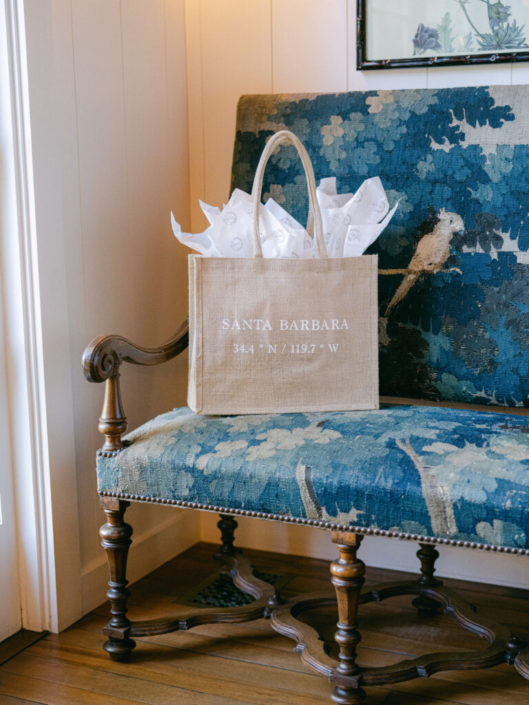 Wedding Welcome bag at San Ysidro Ranch