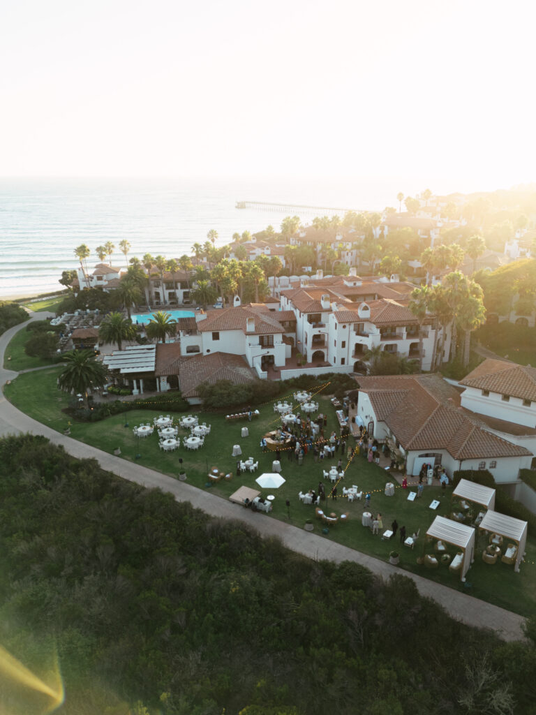 Beach Club inspired Wedding Welcome party at the Bacara