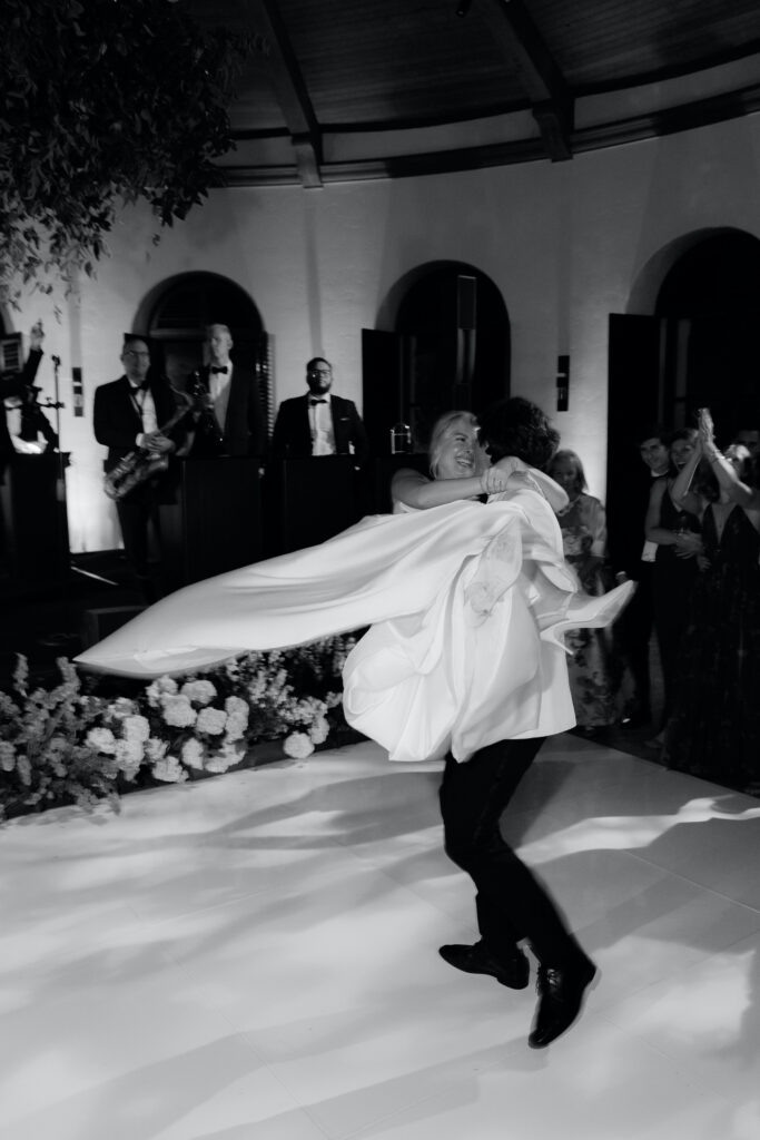 Stylish Wedding dancing reception at Bacara