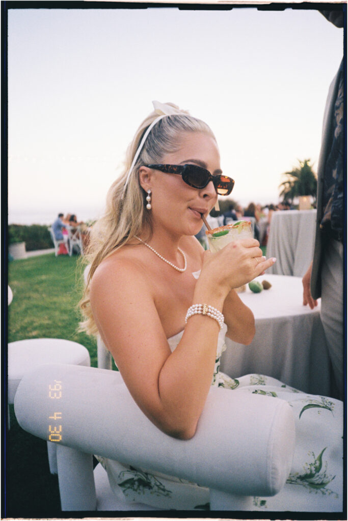 Film wedding photography at Bacara welcome party