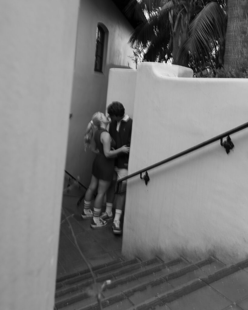 Wedding weekend couple tennis portrait at Bacara by Dear Vincent