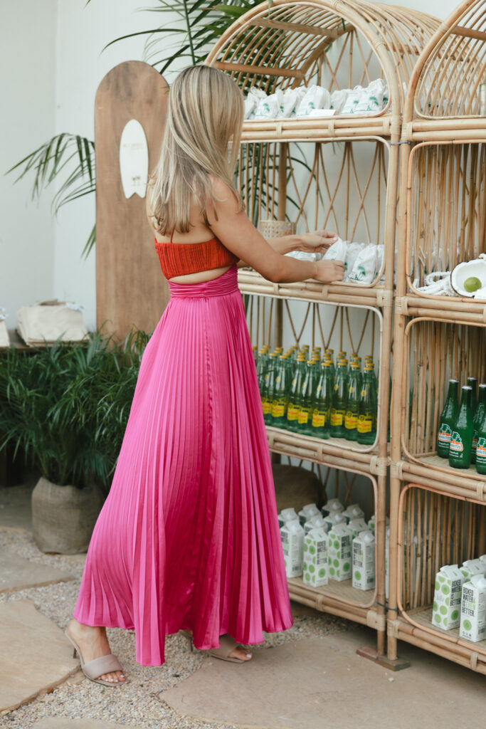 Beach Club inspired Wedding Welcome party at the Bacara