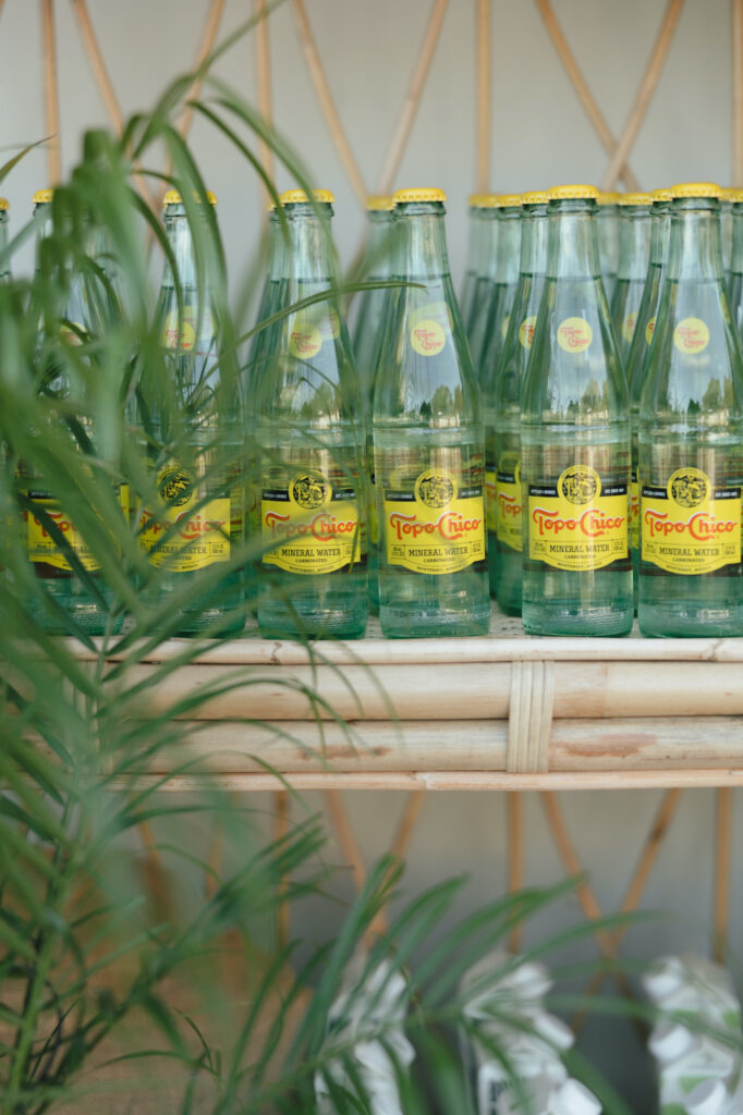 Beach Club inspired Wedding Welcome party at the Bacara