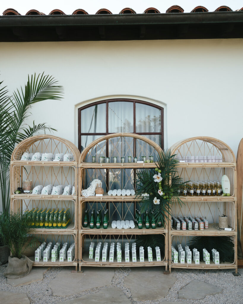 Beach Club inspired Wedding Welcome party at the Bacara