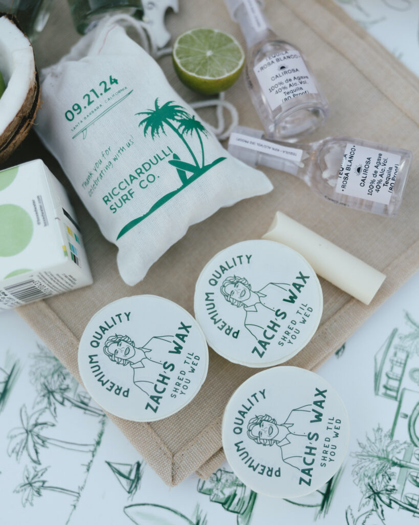 Beach Club inspired Wedding Welcome party at the Bacara