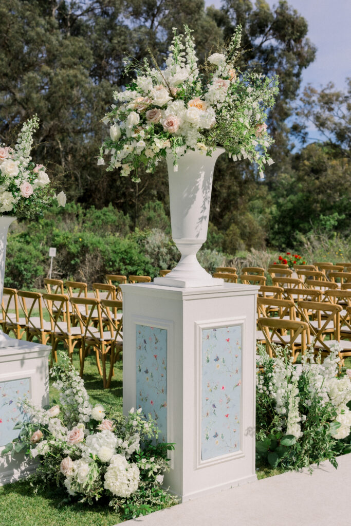 Elegant coastal wedding at The Bacara with luxurious florals