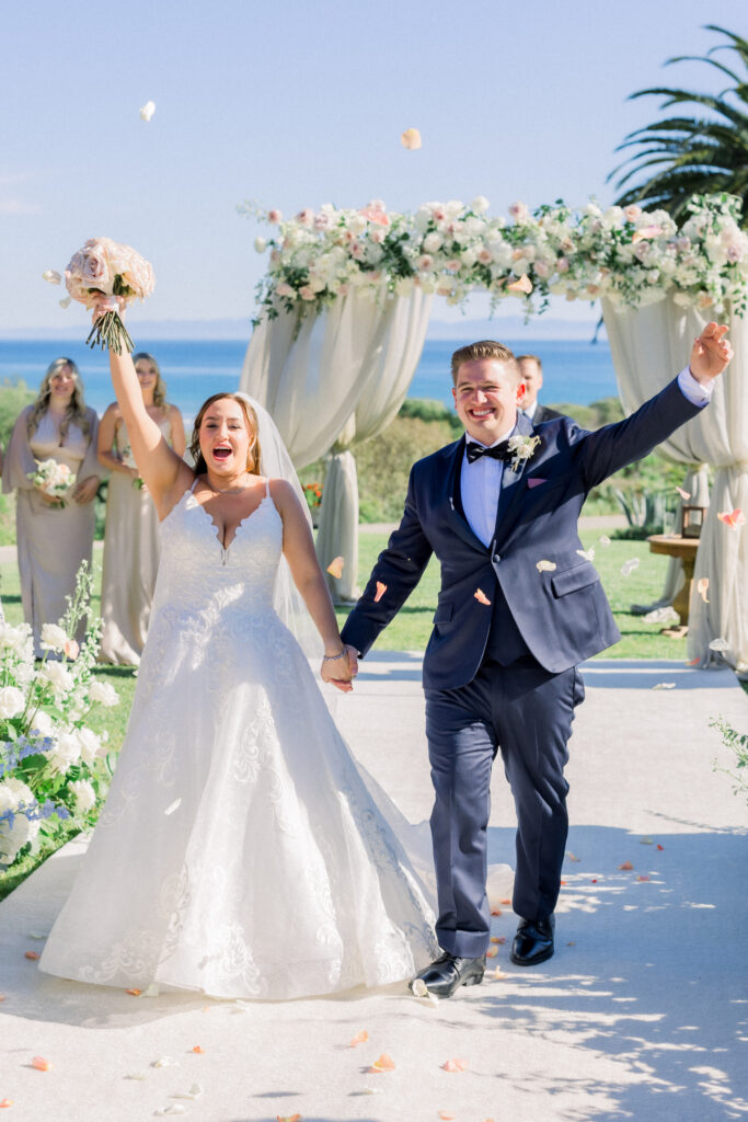 Elegant coastal wedding at The Bacara with luxurious florals